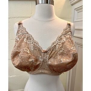 Fantasie Bra 32HH Nude/Beige Underwire Floral Lace‎ Unpadded